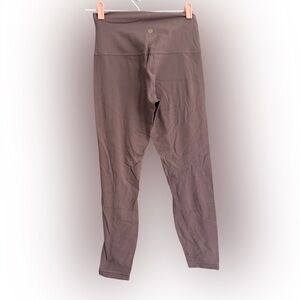 Lululemon High Rise Align Leggings Mauve/Purple Gold Logo Size 6